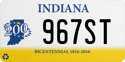 IN license plate 967ST