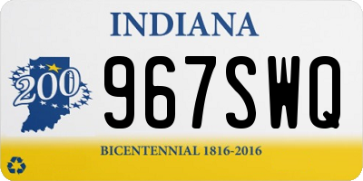 IN license plate 967SWQ