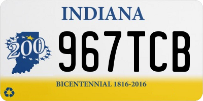 IN license plate 967TCB