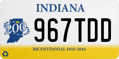 IN license plate 967TDD