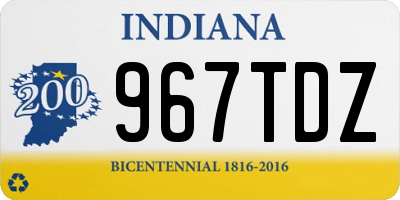 IN license plate 967TDZ