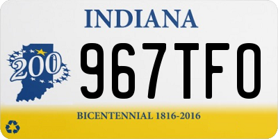 IN license plate 967TFO