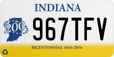 IN license plate 967TFV