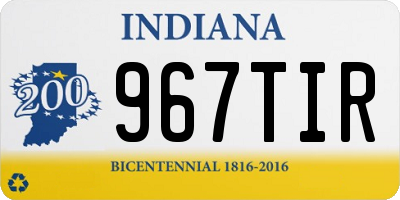 IN license plate 967TIR