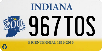 IN license plate 967TOS