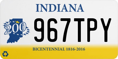 IN license plate 967TPY