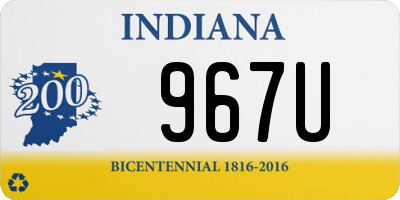 IN license plate 967U