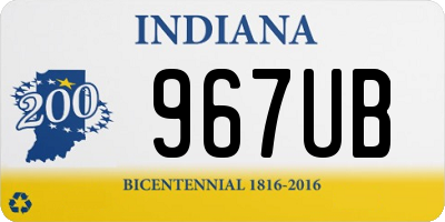 IN license plate 967UB