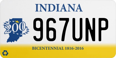 IN license plate 967UNP