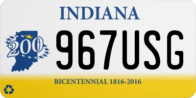 IN license plate 967USG