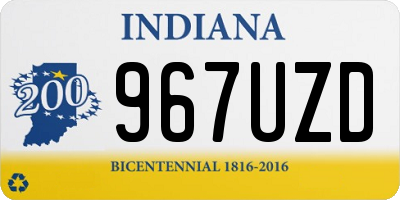 IN license plate 967UZD