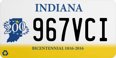 IN license plate 967VCI