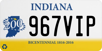 IN license plate 967VIP