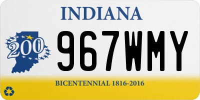IN license plate 967WMY