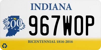 IN license plate 967WOP