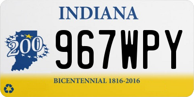 IN license plate 967WPY
