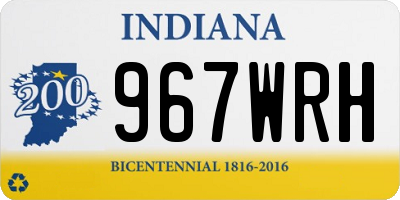 IN license plate 967WRH