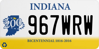 IN license plate 967WRW