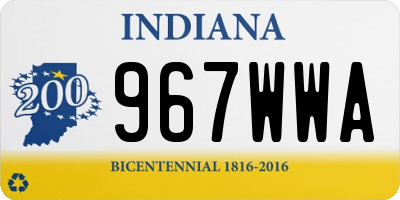 IN license plate 967WWA