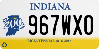 IN license plate 967WXO