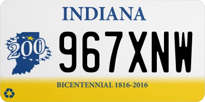 IN license plate 967XNW