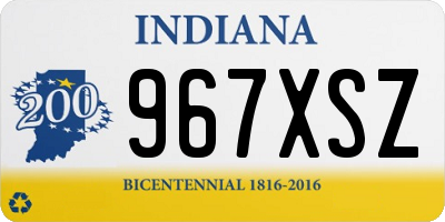 IN license plate 967XSZ