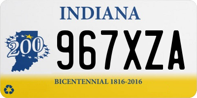 IN license plate 967XZA