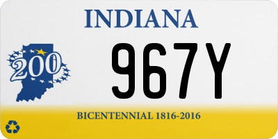 IN license plate 967Y