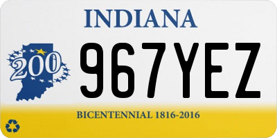IN license plate 967YEZ