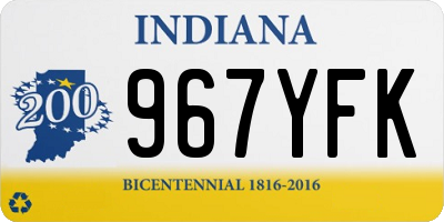 IN license plate 967YFK