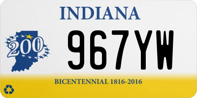 IN license plate 967YW