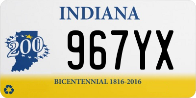IN license plate 967YX