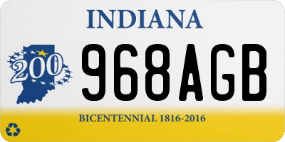 IN license plate 968AGB