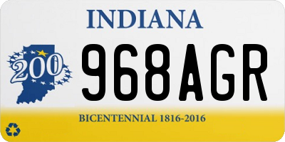 IN license plate 968AGR