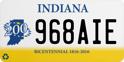 IN license plate 968AIE