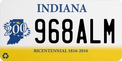 IN license plate 968ALM