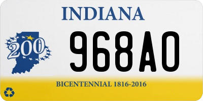 IN license plate 968AO