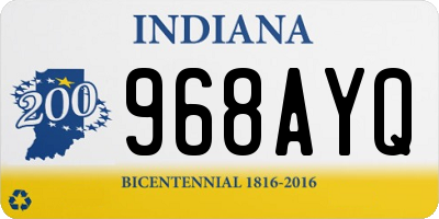 IN license plate 968AYQ