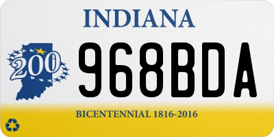 IN license plate 968BDA