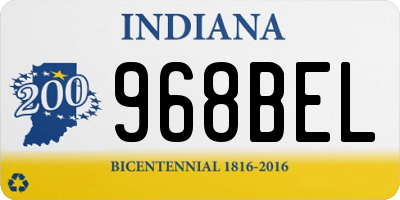 IN license plate 968BEL