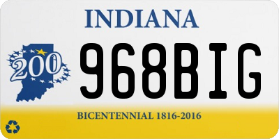 IN license plate 968BIG