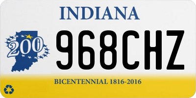 IN license plate 968CHZ