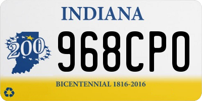IN license plate 968CPO