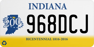 IN license plate 968DCJ
