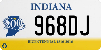 IN license plate 968DJ