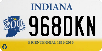 IN license plate 968DKN