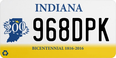 IN license plate 968DPK
