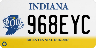 IN license plate 968EYC