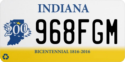 IN license plate 968FGM