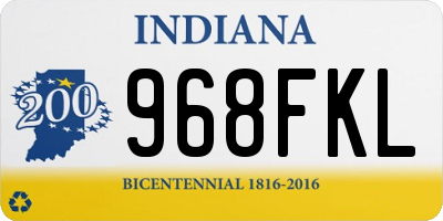 IN license plate 968FKL